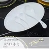 Conjunto de Tigela e Prato de Porcelana Branca Alta com Cor Sob Esmalte de Jingdezhen Novo Conjunto de Tigelas e Pratos Doméstico Conjunto de Louça para Casa Nova