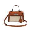 Moda Transfronteriza Comercio Exterior Bolso Kelly para Mujer 2025 Nuevo Bolso Simple Color Contrastante Gran Capacidad Un Solo Hombro Bandolera