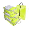Juego de Cuatro Bolsas de Compresión para Viaje Personalizadas, Impermeables, a Prueba de Polvo, a Prueba de Humedad, para Maletas de Viaje y Bolsas de Empaque para Mudanzas