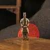 Juego de Adornos Modelo Artesanal de Metal de Latón Puro Guerreros de Terracota Adornos de Cobre Souvenirs Turísticos de Xi'An Venta al por Mayor