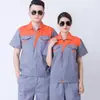 Blusas de trabalho para primavera e outono, resistentes ao desgaste e à sujeira, adequadas para oficinas de treinamento, fábricas, canteiros de obras, reparo automotivo e uniformes de proteção do trabalho, com logotipo impresso