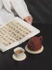 A5L posavasos de lufa para taza, olla, soporte para olla, arena púrpura, posavasos, absorbente, seco, burbuja, ratán, Zen, accesorios para ceremonia del té kung fu