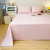Juego de Cuatro Piezas de Colchón de Algodón Puro Simple Sábanas de Algodón Lavado Algodón Puro Hogar Estudiante Dormitorio Sábana Individual