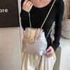 Moda de Verano de Comercio Exterior Bolso Pequeño para Mujer Verano 2025 Nuevo Mochila Versátil de Cadena de Alta Gama Mochila Pequeña