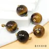 Botões de Roupa Tradicional Chinesa, Botões de Pérola de Jade Natural, Botões Pequenos para Qipao, Traje Tang, Hanfu, Contas Redondas de Olho de Tigre, Botões Decorativos Vintage