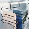 Perchero Mágico para Pantalones Acero Inoxidable Multifuncional para Armario Uso Doméstico Multicapa Arte de Hierro Perchero Herramienta de Almacenamiento y Organización Engrosado