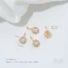 Cobre Banhado a Ouro 14K, Coração com Zircônia Embutida, Estrela de Cinco Pontas e Pequenos Pingentes Redondos, Acessórios de Joalheria para Pulseira e Colar DIY Feitos à Mão