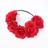 Acessório de Cabeça Coroa de Rosas Europeia e Americana, Faixa de Cabelo Boêmia para Festa de Halloween Mais Vendida Transfronteiriça, Faixa de Cabelo Floral Elástica