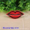 Todo tipo de parches de tela bordados para computadora de boca y labios, flor con adhesivo, accesorios DIY, parches de tela para planchar