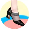 Nuevas sandalias de tacón alto para mujer sandalias de encaje de malla 35-414243 zapatos de mujer talla grande con pedrería