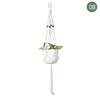 Maceta colgante de red para jardinería de Amazon, tejida a mano con cuerda de algodón, ideal para interiores y exteriores.