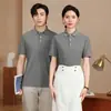 Camisa Polo de Gama Alta China Cuello Solapa Secado Rápido Fresca Anti-UV Casual de Negocios Ropa de Trabajo Manga Corta t