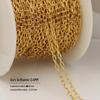 Corrente de ouro 14K DIY corrente quadrada plana cor de ouro corrente quadrada longa pulseira DIY colar corrente solta Acessórios
