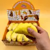Juguete de PU de rebote lento con forma de fruta de durián para aliviar el estrés, juguete de broma, juguete de apretar de durián al por mayor