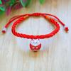 Pulsera de Hilo Rojo Tejida a Mano para el Éxito en los Exámenes, un Regalo para Estudiantes