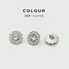 Botones Metálicos de Diamante Completo con Forma de Flor, Exquisitos Botones para Chaqueta Cardigan, Ropa Exterior, Cortavientos, Suéteres, Botones Decorativos para Faldas