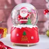 Novo produto transfronteiriço: Carrossel do Papai Noel, caixa de música giratória estilo ins, bola de cristal, ornamento de decoração para mesa de quarto