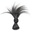 Clip para cabeza de gallinero peluca de cabeza de bola pluma de gallina clip de volante adorno para la cabeza clip para el cabello femenino cabeza de coleta alta medio cabello