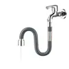 Tubo de extensión de acero inoxidable 304, extensor universal, manguera de agua extendida, a prueba de salpicaduras, boquilla de cocina universal, extendida para lavar el cabello