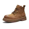 Botas Martin para Hombre Botas del Desierto 2026 Nuevo Otoño Piel Genuina Botas Amarillas Grandes Zapatos de Hombre de Caña Alta Calzado de Exterior para Hombre con Puntera Grande Botas de Trabajo para Hombre
