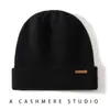 Chapéus de Cashmere para Homens e Mulheres, Chapéus de Tricô Espessos de Camada Dupla para Outono e Inverno, Chapéus Largos, Chapéus Quentes para Casais, Comércio Exterior Transfronteiriço