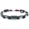 Pulsera Deportiva de Acero Inoxidable Tallado Estilo Europeo y Americano para Hombres, Fitness, Natación, Pulsera Trenzada de Cuerda de Paracaídas, Pulsera Sencilla, Venta al por Mayor