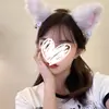 Diadema de Celebridad de Internet de Moda 2025 Orejas de Gato Zorro Tocado para Sesión de Fotos Diadema de Sirvienta Gato Pasador de Pelo Orejas de Animal Pinza para el Cabello