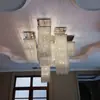 Lámpara de araña para villa transfronteriza, iluminación LED para sala de estar, lámparas de araña minimalistas modernas para comedor, combinación de lámparas de araña de cristal de lujo ligero