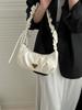 Bolso de Lazo Plisado para Mujer 2025 Nuevo Bolso Cruzado Diseño Nicho Estilo Occidental de Alta Gama Bolso Sobaco Trendy