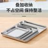 Rejilla para escurrir aceite de acero inoxidable de grado alimenticio, bandeja rectangular para el hogar, plato para cocinar, plato para dumplings, plato para controlar el aceite