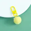 Llavero de Bola de Felpa Linda Colgante DIY Color Caramelo Hebilla de Puerta Accesorios de Joyería Colgante de Pompón de Piel Sintética de Conejo Venta al por Mayor