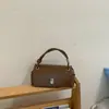 Bolso Simple Patrón Lichi Hebilla Portátil Pequeño Nuevo Textura de Cuero Suave Bolso de Hombro Sensación de Alta Gama Bolso Cruzado