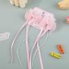 Pinza para el cabello con correa para niños, Lazo de mariposa, Accesorios, Pinza para el cabello, Niña pequeña, Borla de perlas, Par de clips, Estilo chino, Tocado Hanfu