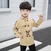 Ropa infantil de primavera y otoño 2024, gabardina informal para niño, abrigo de longitud media para niño, venta directa de fábrica, entrega de una pieza