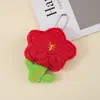 Celebridad de Internet Lindo Flor Roja Grande Peluche Juguete Chirriante Flor de Dinero Colgante Llavero Decoración de Bolso Muñeco Juguete
