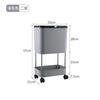 Bote de Basura de Cocina Doméstico de Gran Capacidad para Desechos de Cocina Separación Seca y Húmeda Clasificación Bote de Basura con Tapa Estante de Almacenamiento para Sala de Estar Dormitorio