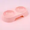 Fabricante transfronteiriço de tigelas duplas para animais de estimação pode vender no atacado tigelas fofas de cor macaron para gatos e cachorros para comer e beber