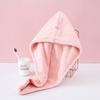 Gorro para Secar el Cabello, Tipo A, Engrosado, Absorbente de Agua, Secado Rápido de Coral Fleece, Gorro de Baño para Mujer, No Suelta Pelusa, Turbante para la Cabeza, No Necesita Secador, Gorro de Doble Capa para Secar el Cabello