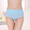 Calzones de algodón de talla grande personalizados de cintura media que levantan el abdomen y la cadera, multitalle, color sólido, de algodón, transpirables para mujer