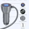 El Más Vendido Transfronterizo de Amazon Pantalla Digital Tres en Uno Cuarta Generación Mini 30V CC Cable de Alimentación Impermeable para Coche Cargador de Coche