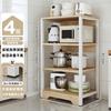 Prateleira de Armazenamento Multifuncional para Cozinha, Prateleira de Chão com Múltiplos Andares para Micro-ondas, Forno, Panelas, Estante de Livros Doméstica, Prateleira para Utensílios Diversos