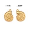 Colgante de Concha de Caracol de Acero Inoxidable Nuevo Transfronterizo Colgante Chapado en Oro al Vacío de 18K Joyería DIY Accesorios de Joyería Hechos a Mano