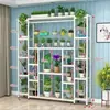 Novo Suporte de Flores de Jardim de Ferro Multicamadas para Interior Casa Varanda Sala de Estar Anti-corrosão Suporte para Vasos de Flores Suporte de Flores