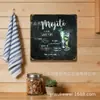 Pinturas decorativas de hojalata personalizadas transfronterizas con temática de bebidas, forma cuadrada, 20/30 cm