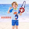Roupa de Banho Infantil Disney Conjunto de Duas Peças Manga Longa para Meninos Conjunto de Moda Praia para Meninos Venda por Atacado