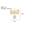 Pingente de Laço e Gota d'Água em Cobre e Ouro Elegante Comércio Exterior Transfronteiriço DIY Joias Feitas à Mão Pingente de Cobre com Zircônia Micro-Incustado