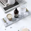 Estilo nórdico lujo ligero vintage bandeja de mármol plato plano para postres almacenamiento de joyas almacenamiento de baño adornos de decoración del hogar