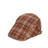 Gorra Plana Retro de Cuadros con Visera Corta Gorra de Artista Literario Japonés Gorra de Newsboy Estilo Británico para Mujer Otoño/Invierno Dropshipping