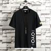 Camiseta de Manga Corta para Hombre 2026 Verano Estilo Hong Kong Moderna Ropa de Algodón Puro Atuendo de Primavera para Pareja Holgada Moderna Marca Moda de Manga Media para Hombre