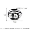 Plata de Ley S925 Ojo de Libélula de Puntos Espaciador Retro Pequeño Espaciador sin Marca Cuentas Espaciadoras Accesorios para Pulseras de Cristal DIY